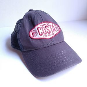 Costa Del Mar Gray Adjustable Cap Hat Men's